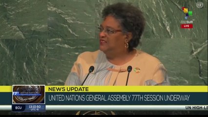 Mia Mottley called for the lifting of the U.S. blockade of Cuba