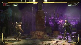 Battle Damaged Robocop vs Nightwolf (Hardest AI) - Mortal Kombat 11