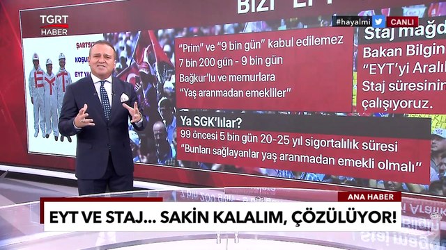 #EYT ve #Staj Konusunda Sakin Kalalım, Çözülüyor! - Ekrem Açıkel ile TGRT Ana Haber