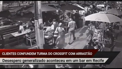 Clientes confundem corrida de crossfit com arrastão e fogem de bar