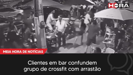 Clientes confundem grupo de crossfit com arrastão