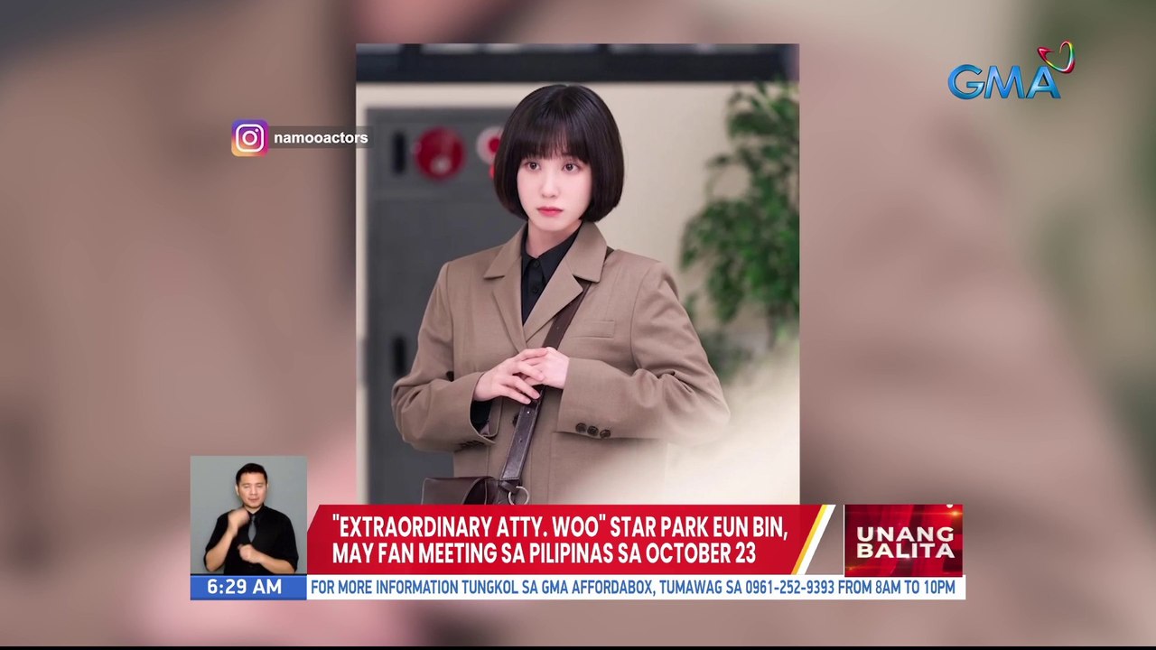 "Extraordinary Atty. Woo" star Park Eun Bin  may fan meeting sa Pilipinas sa Oct. 23 | UB