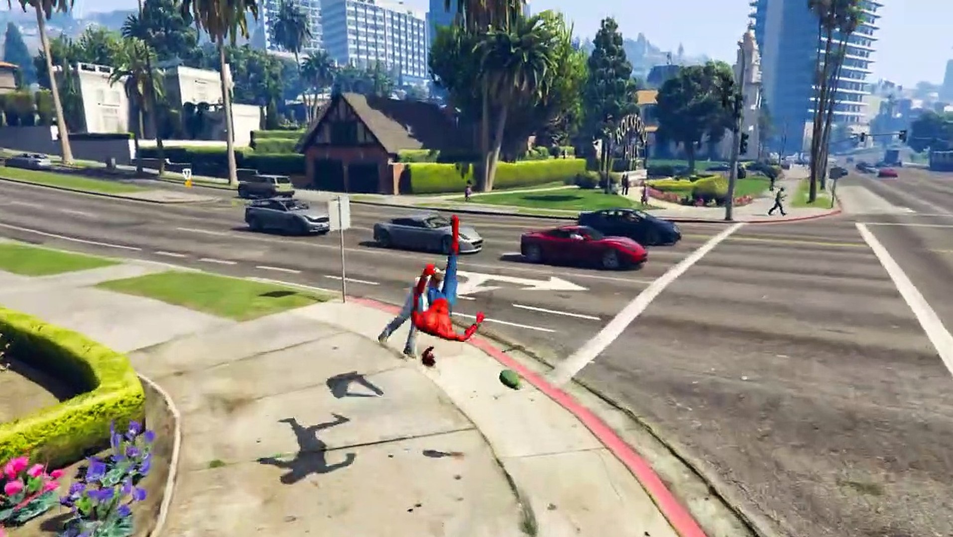Spiderman gta 5 mode gameplay #gta 5 #spiderman racing