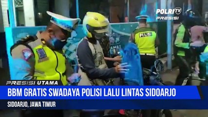 Dikira Razia, Ternyata Polisi Sidoarjo Bagikan BBM Gratis