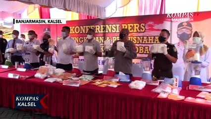 Polda Kalsel Musnahkan 26 Kg Sabu dari Pengungkapan 41 Kasus dengan Total 64 Tersangka