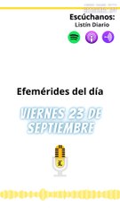 Efemérides Viernes 23 de septiembre