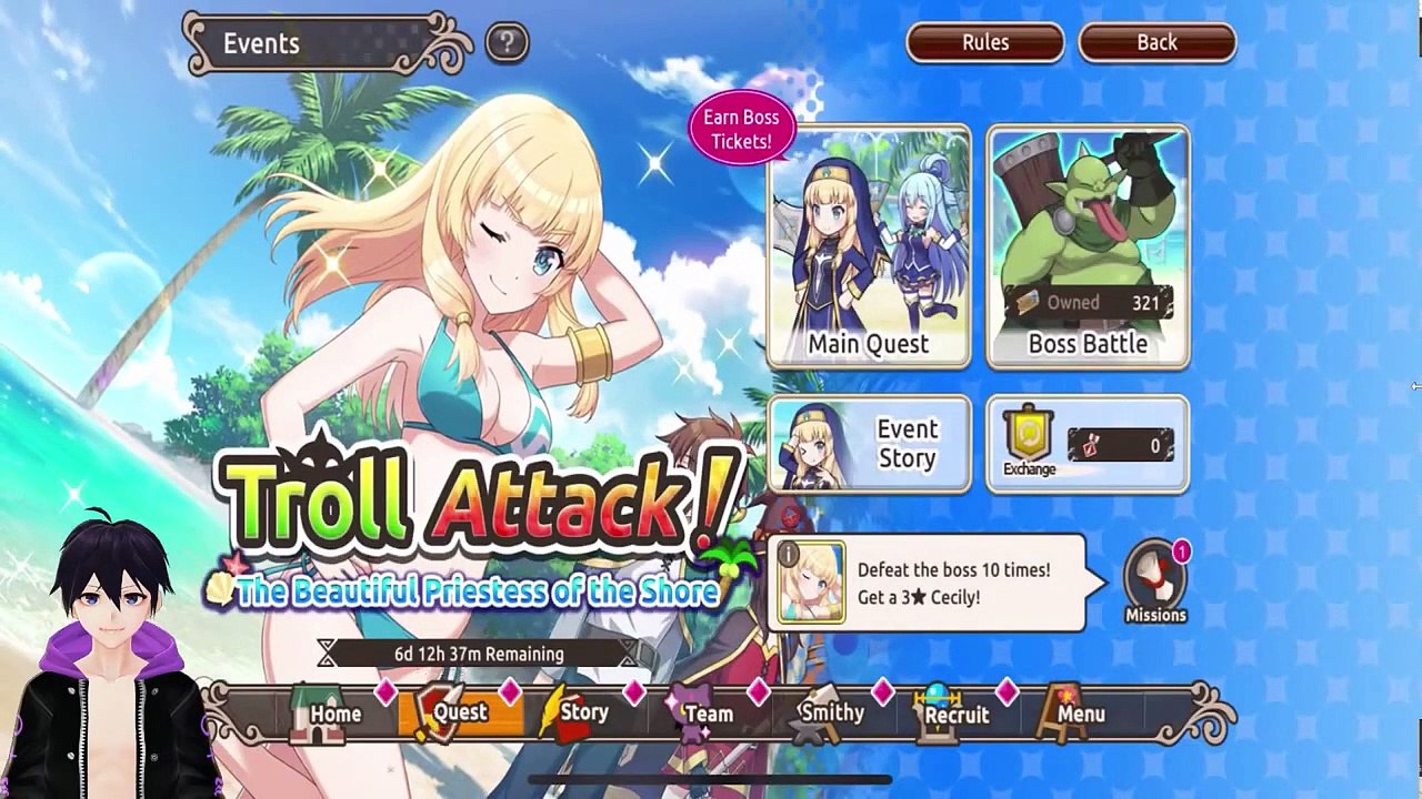 KonoSuba Fantastic Days -  Attempting the troll Attack Part 1