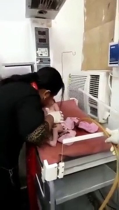 The baby girl was born but there was no movement in the body.