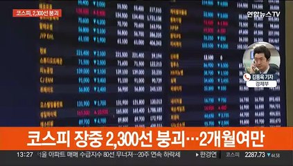 코스피, 2개월여만에 장중 2,300선 붕괴