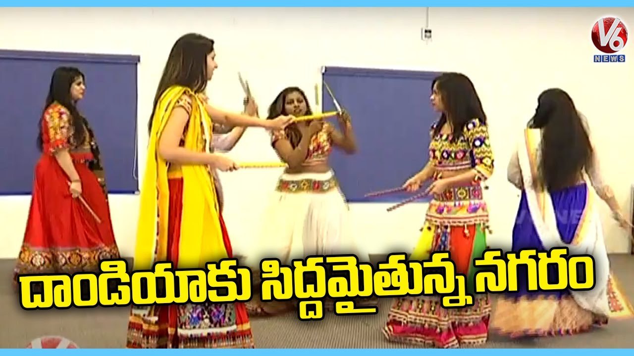 Dandiya Nights _ Hyderabad Public Getting Ready For Dandiya Events After 2 Years _  V6 News