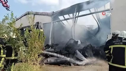 Tekstil fabrikasında korkutan yangın