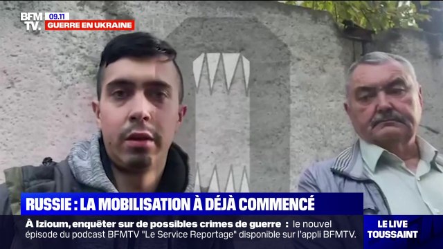Russie: la réaction d'un père et son fils mobilisés sur le front ukrainien