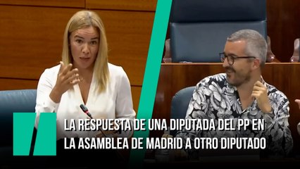 La respuesta de una diputada del PP en la Asamblea de Madrid a otro diputado
