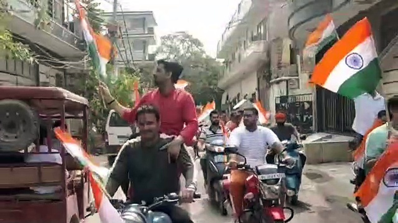 Ramesh Matiala attend Tiranga Yatra in Matiala ward 37S Part 1