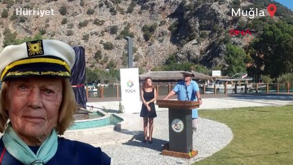 'Carettaların annesi Kaptan June' olarak tanınan June Haimoff anısına yapılan anıt açıldı