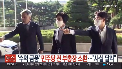 '수억 금품' 민주당 전 부총장 소환…"사실 달라"