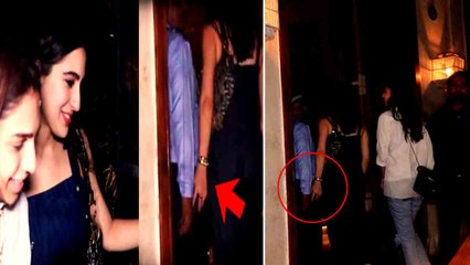 Sara Ali Khan ने  नशे में धुत्त होकर Security Guard को गलत तरीके से छुआ! सारा  की हरकत देख भड़के लोग