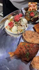 Bahubali Mutton chicken thali  chicken Legpice fish fry bombil fry famous place