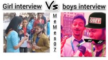 girls interview group  boys interview __girls vs boys #memes #girl #student