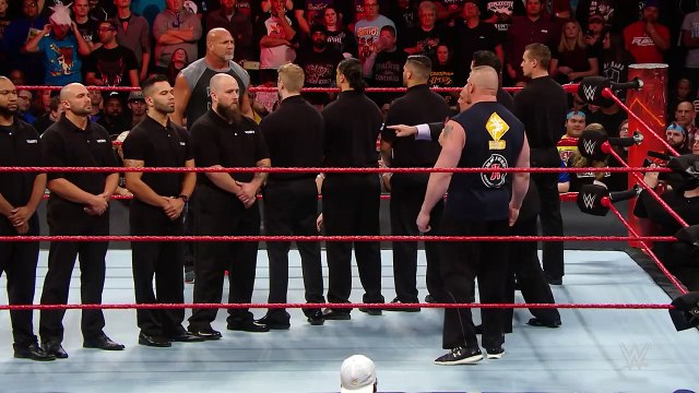 FULL SEGMENT - Goldberg wipes out security team to get to Brock Lesnar_ Raw, Nov. 14, 2016
