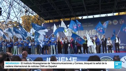 En vísperas de las elecciones legislativas italianas, la extrema derecha celebra mitin