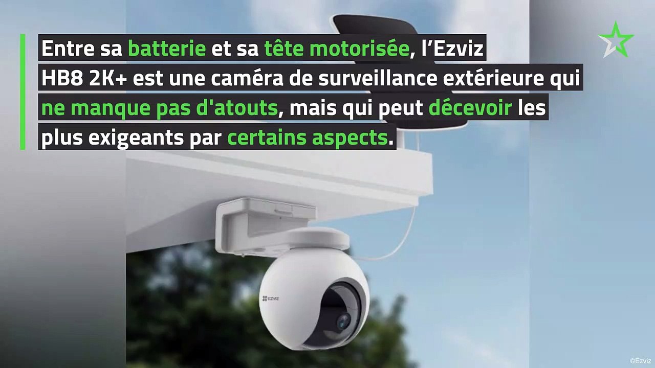 Caméra Surveillance EZVIZ HB8 2K+ - Extérieure Sans Fil, Solaire, Suivi Intelligent Et Vision Nocturne Couleur