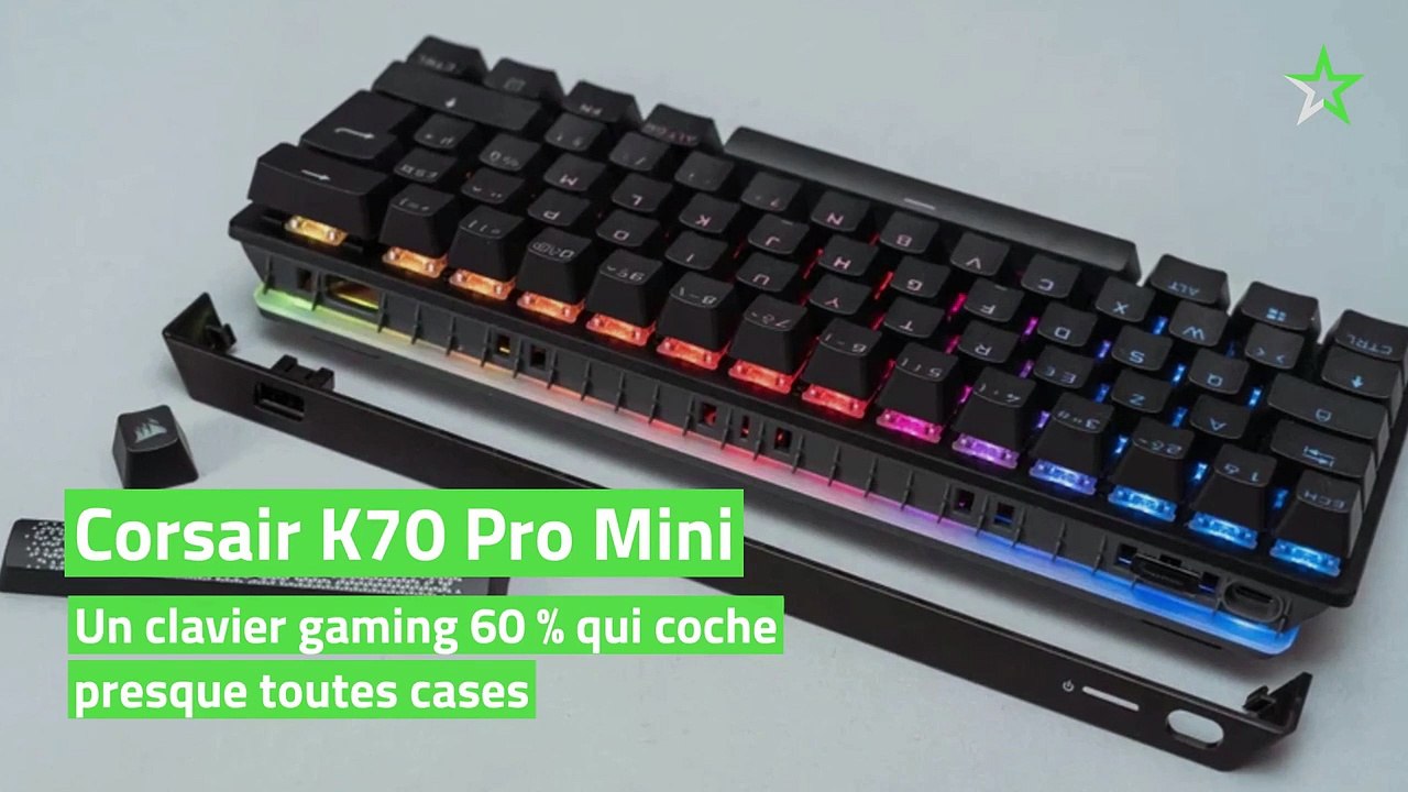 Test Corsair K70 Pro Mini : un clavier gaming 60 % qui coche presque toutes cases