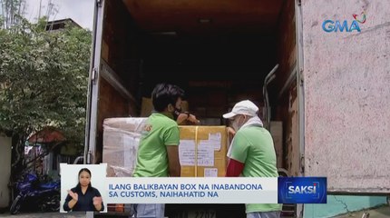 Ilang balikbayan box na inabandona sa Customs, naihahatid na | Saksi