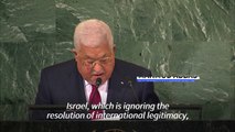 Israel no longer 'partner' for peace, Palestinians' Abbas tells UN