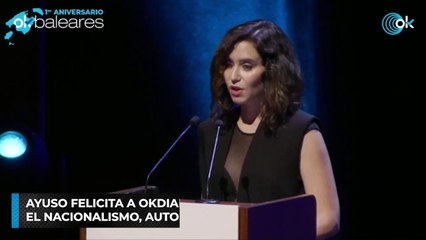 Ayuso felicita a OKDIARIO por “mantenerse firme ante el nacionalismo, autoritarismo y los abusos”