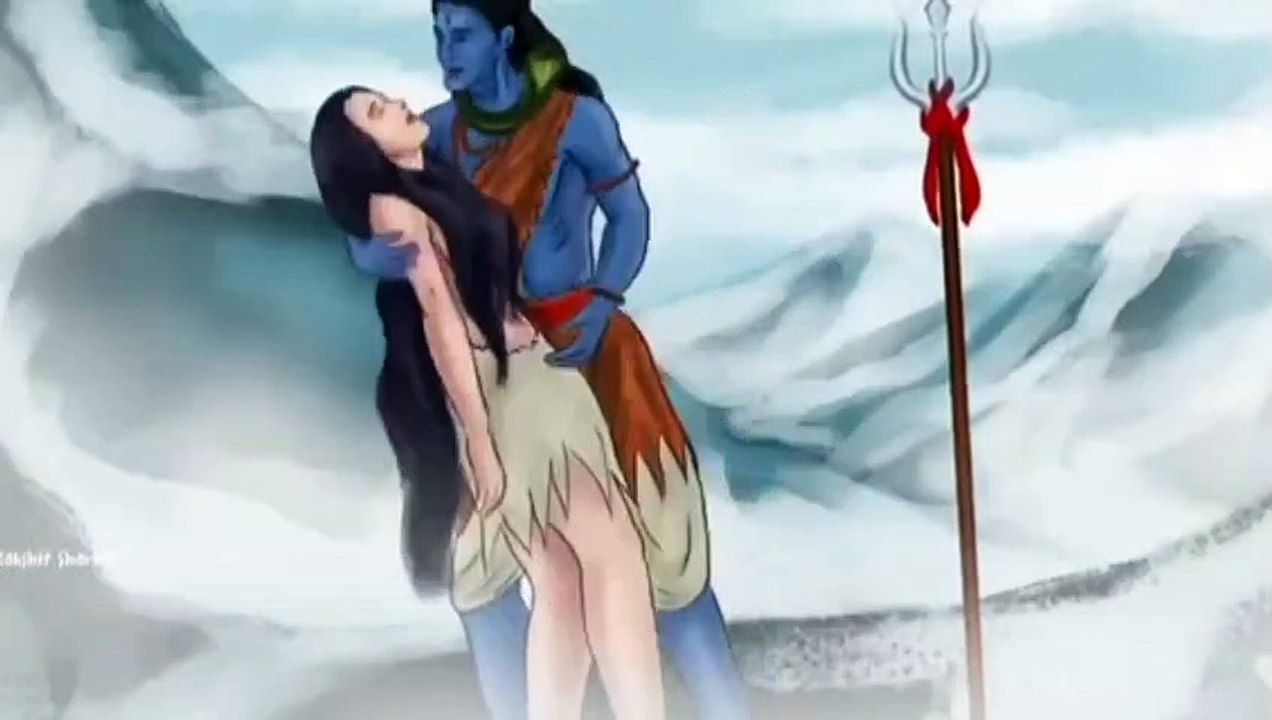 Shiv Parvati Cartoon love status / Mahadev Parvati animated ...