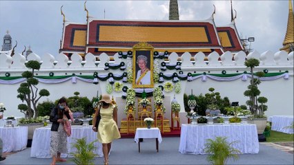 Tribute for Queen  Elizabeth II in Bangkok Thailand