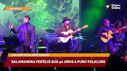 Salamandra festejó sus 40 años a puro folklore