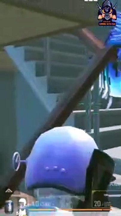 fighting on stairs.