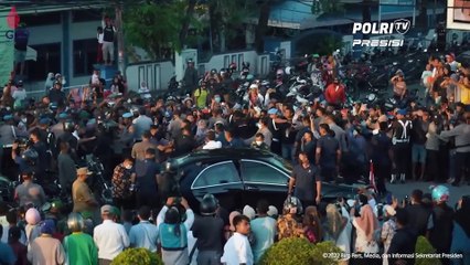 Antusiasme Warga Baubau Menyambut Kedatangan Presiden Jokowi