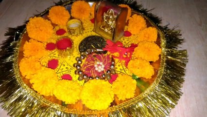 थाली डेकोरेशन/ पूजा और प्रोग्राम के लिए थाली डेकोरेशन कैसे करें