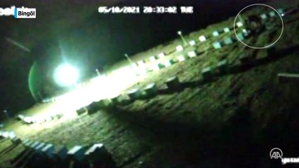 Kovanlarını ayılardan korumak için gece nöbet tutuyor