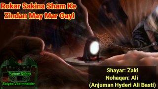 Rokar Sakina Sham Ke Zindan May Mar GAYI | Shayar: Zaki | Nohaqan: Ali (Anjuman Hyderi Ali Basti)
