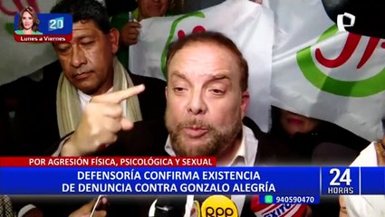 Gonzalo Alegría: Defensoría del Pueblo confirma existencia de denuncia en su contra