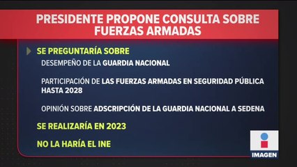 López Obrador propone consulta sobre Fuerzas Armadas