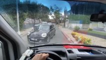 Beşiktaş'ta cip sürücüsünün ambulans şoförüyle 'ters yön' tartışması kamerada