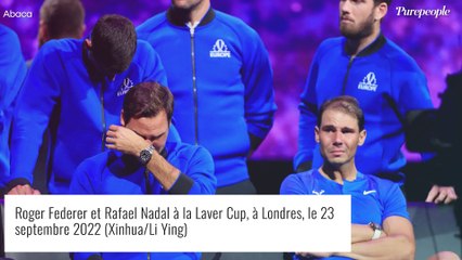 Tải video: Adieux de Roger Federer à la Laver Cup : le champion en larmes avec sa femme Mirka, Rafael Nadal aussi a craqué