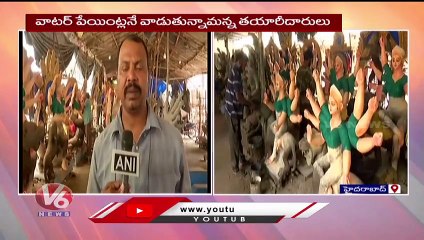 Eco - Friendly Durga Matha Idol In Hyderabad _ V6 News (1)