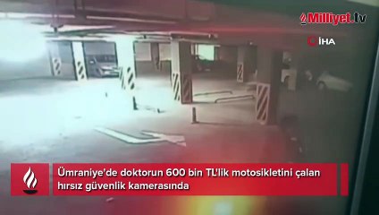 Ümraniye'de doktorun 600 bin TL'lik motosikleti böyle çalındı