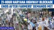 Haryana farmers lift blockade after govt assures early paddy procurement | Oneindia News*News