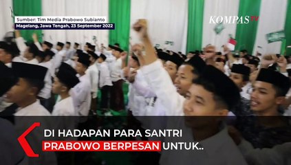 Prabowo Sampaikan Pesan Gus Dur di Hadapan Santri: Islam Kita Islam yang Sejuk