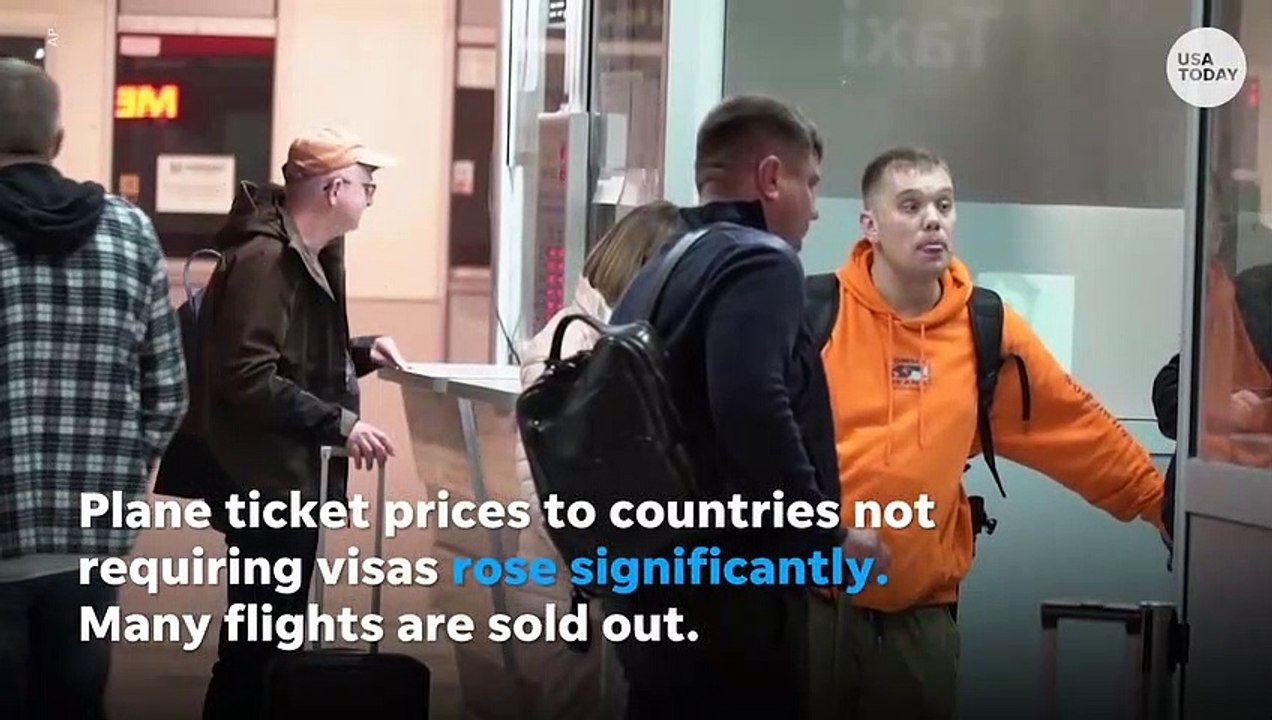 Russians flee after Putin announces military mobilization order _ USA TODAY