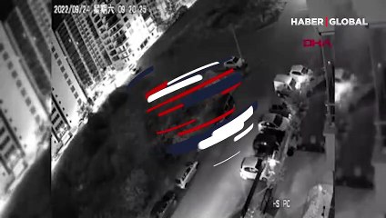 Park halindeki 6 araca çarpıp, kaçtı! O anlar kamerada