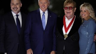 'I'm flabbergasted and humbled': Sir Elton John surprised with National Humanities Medal by President Joe Biden after performing at the White House