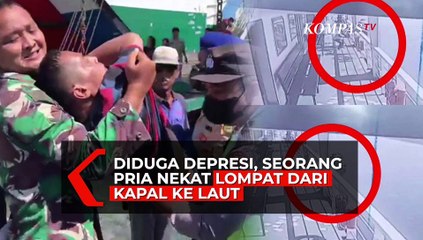 Terekam CCTV! Aksi Nekat Pria Lompat dari Kapal Saat Dibawa Keluarga Berobat Akibat Depresi